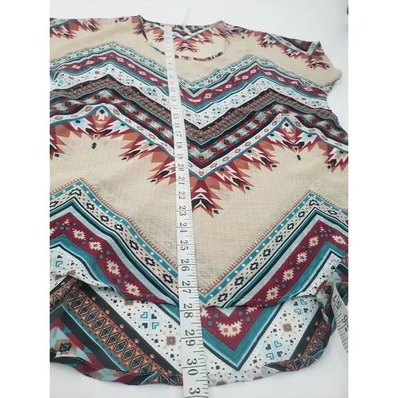 Live 4 Truth Southwest Native Art Geometric Shirt Blouse Top Size Medium Boho - Picture 6 of 7